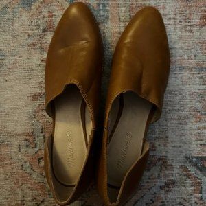 Madewell Cognac Side Slit Flats